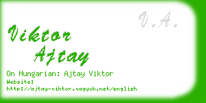 viktor ajtay business card